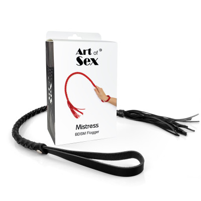 Батіг з еко-шкіри Art of Sex - Mistress, колір Чорний