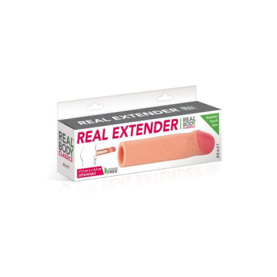 Насадка на член Real Body — Real Extender BEAST з відкритою головкою Насадка на член Real Body — Real Extender BEAST з відкритою головкою