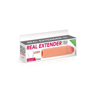 Насадка на член Real Body — Real Extender BIGGY із закритою головкою Насадка на член Real Body — Real Extender BIGGY із закритою головкою