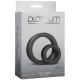 Набір ерекційних кілець Doc Johnson Platinum Premium Silicone — The C-Rings — Charcoal-1