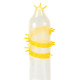 Насадка на член Recare Spike Condom Yellow (презерватив з вусиками та спіраллю шипів)-1