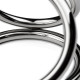 Потрійне ерекційне кільце Sinner Gear Unbendable – Triad Chamber Metal Cock and Ball Ring – Medium-1