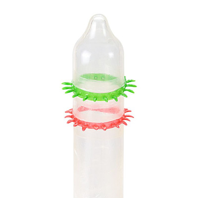 Насадка на член Recare Spike Condom Green (презерватив з рядами шипів)
