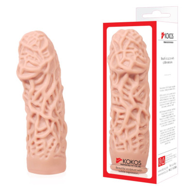 Насадка на член Kokos Extreme Sleeve ES,12, розмір M потовщуюча, стимулюючий рельєф