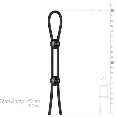 Ерекційне кільце Nexus FORGE Double Adjustable Lasso - Black