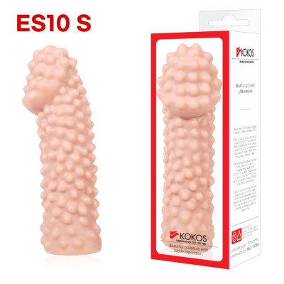 Насадка на член Kokos Extreme Sleeve ES.10 розмір S, потовщувальна, стимулювальний рельєф Насадка на член Kokos Extreme Sleeve ES.10 розмір S, потовщувальна, стимулювальний рельєф