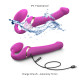 Безремневий вібрострапон із вакуумною стимуляцією Strap-On-Me MULTI ORGASM - M - FUCHSIA-2