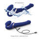 Безремневий вібрострапон із вакуумною стимуляцією Strap-On-Me MULTI ORGASM - L - Blue-3