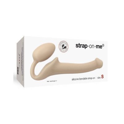 Безремневой страпон Strap-On-Me Flesh S, полностью регулируемый, диаметр 2,7см