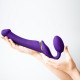 Безремневой страпон с вибрацией Strap-On-Me Vibrating Violet M диаметр 3,3см, пульт ДУ, регулируемый-5