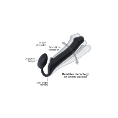 Безремневой страпон Strap-On-Me Black S, полностью регулируемый, диаметр 2,7см Безремневой страпон Strap-On-Me Black S, полностью регулируемый, диаметр 2,7см