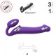 Безремневой страпон с вибрацией Strap-On-Me Vibrating Violet M диаметр 3,3см, пульт ДУ, регулируемый-1