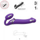 Безремневой страпон с вибрацией Strap-On-Me Vibrating Violet L, диаметр 3,7см, пульт ДУ, регулируемы-1