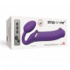 Безремневой страпон с вибрацией Strap-On-Me Vibrating Violet XL, диаметр 4,5см, пульт ДУ, регулируем-4