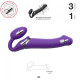 Безремневой страпон с вибрацией Strap-On-Me Vibrating Violet XL, диаметр 4,5см, пульт ДУ, регулируем-1