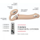 Безремневой страпон с вибрацией Strap-On-Me Vibrating Flesh L, диаметр 3,7см, пульт ДУ, регулируемый-2