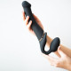 Безремневой страпон с вибрацией Strap-On-Me Vibrating Black L, диаметр 3,7см, пульт ДУ, регулируемый-4