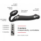 Безремневой страпон с вибрацией Strap-On-Me Vibrating Black L, диаметр 3,7см, пульт ДУ, регулируемый-2