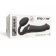 Безремневой страпон с вибрацией Strap-On-Me Vibrating Black L, диаметр 3,7см, пульт ДУ, регулируемый-5