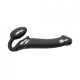 Безремневой страпон с вибрацией Strap-On-Me Vibrating Black L, диаметр 3,7см, пульт ДУ, регулируемый-3