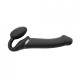 Безремневой страпон с вибрацией Strap-On-Me Vibrating Black L, диаметр 3,7см, пульт ДУ, регулируемый-6