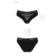 Трусики з широкою гумкою і мереживом Passion PS001 PANTIES black, size M-5