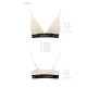Еластичний топ з мереживом Passion PS001 TOP ecru, size M-4