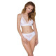 Еластичний топ з мереживом Passion PS001 TOP white, size XL-1