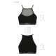 Спортивний топ з прозорою вставкою Passion PS006 TOP black, size M-5