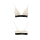 Еластичний топ з мереживом Passion PS001 TOP ecru, size S-3