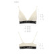 Еластичний топ з мереживом Passion PS001 TOP ecru, size S-4