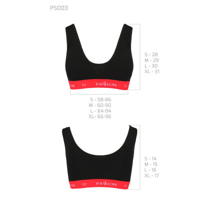 Спортивний топ на широких бретелях Passion PS003 TOP black, size L