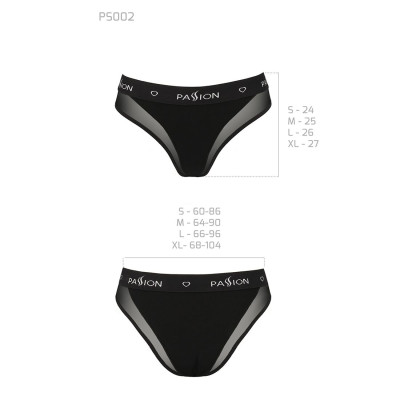 Трусики з прозорою вставкою Passion PS002 PANTIES black, size L Трусики з прозорою вставкою Passion PS002 PANTIES black, size L