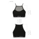 Спортивний топ з прозорою вставкою Passion PS006 TOP black, size S-5