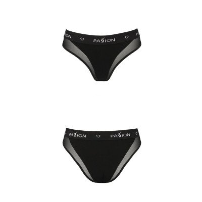 Трусики з прозорою вставкою Passion PS002 PANTIES black, size L Трусики з прозорою вставкою Passion PS002 PANTIES black, size L