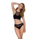 Спортивний топ з прозорою вставкою Passion PS006 TOP black, size XL-2