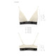 Еластичний топ з мереживом Passion PS001 TOP ecru, size XL-4