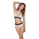 Трусики з широкою гумкою і мереживом Passion PS001 PANTIES ecru, size L-1