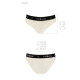 Трусики з широкою гумкою і мереживом Passion PS001 PANTIES ecru, size L-4