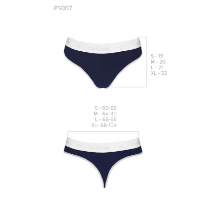 Спортивні трусики-стрінги Passion PS007 PANTIES navy blue, size S Спортивні трусики-стрінги Passion PS007 PANTIES navy blue, size S