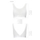 Топ з прозорою вставкою Passion PS002 TOP white, size L-4