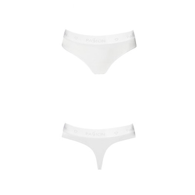 Трусики-бразиліана з бавовни Passion PS005 PANTIES white, size M Трусики-бразиліана з бавовни Passion PS005 PANTIES white, size M