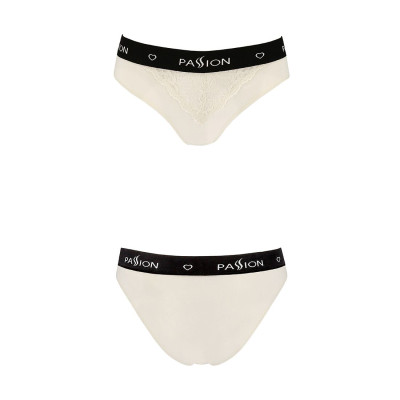 Трусики з широкою гумкою і мереживом Passion PS001 PANTIES ecru, size M Трусики з широкою гумкою і мереживом Passion PS001 PANTIES ecru, size M