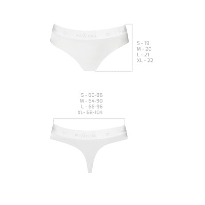 Трусики-бразиліана з бавовни Passion PS005 PANTIES white, size M Трусики-бразиліана з бавовни Passion PS005 PANTIES white, size M