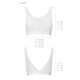 Топ з прозорою вставкою Passion PS002 TOP white, size M-4