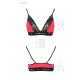Еластичний топ з мереживом Passion PS001 TOP red-black, size M-4