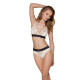 Трусики з широкою гумкою і мереживом Passion PS001 PANTIES ecru, size S-1
