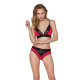 Еластичний топ з мереживом Passion PS001 TOP red-black, size S-1