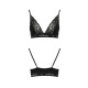 Еластичний топ з мереживом Passion PS001 TOP black, size L-4