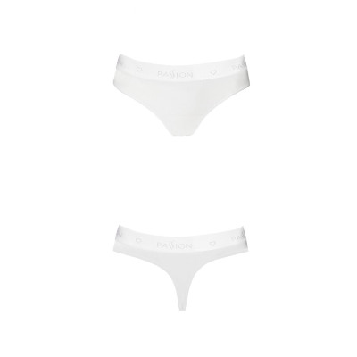 Трусики-бразиліана з бавовни Passion PS005 PANTIES white, size S